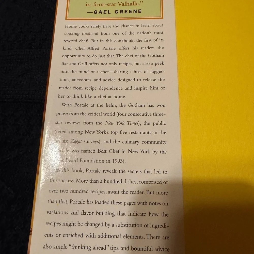 Alfred Portale’s Gotham Bar and Grill cookbook Hardcover